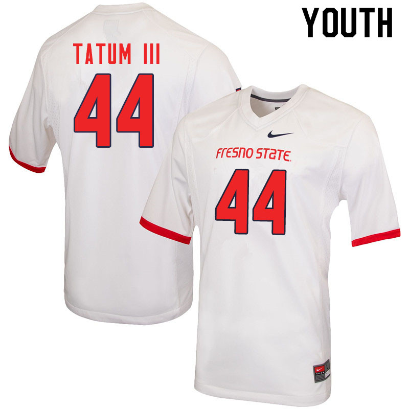 Youth #44 Leevel Tatum III Fresno State Bulldogs College Football Jerseys Sale-White